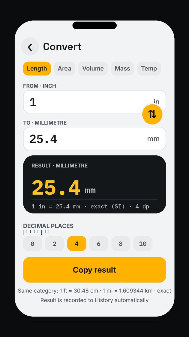 Pocket Convert screenshot 2