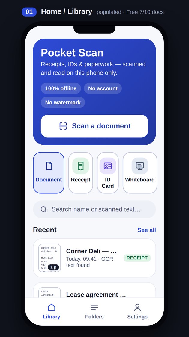 Pocket Scan screenshot 1